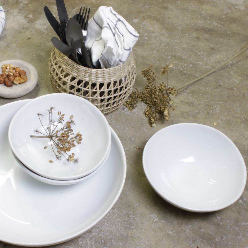 Affari Schale Amelia Keramik weiß