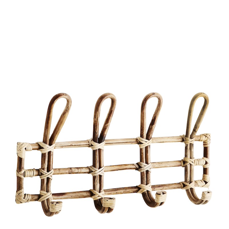 Hakenleiste aus Bambus mit 4 Haken von Madam Stoltz