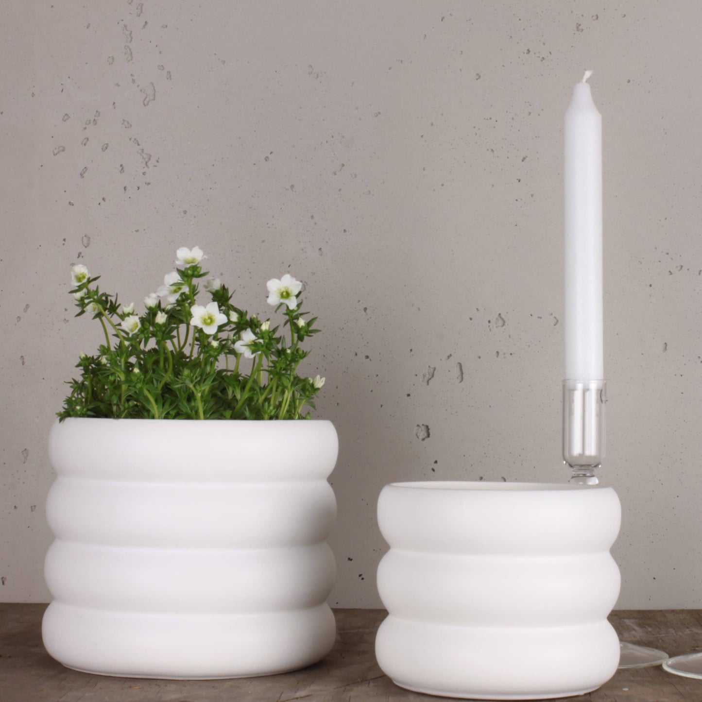 DBKD Blumentopf Mud weiß medium small monochrome-home