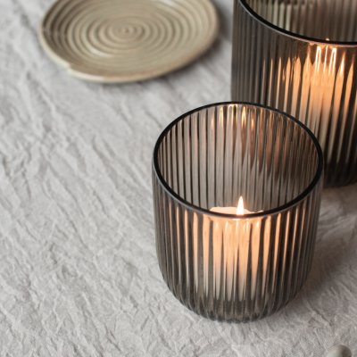 Glas Simple Stripe small braun DBKD