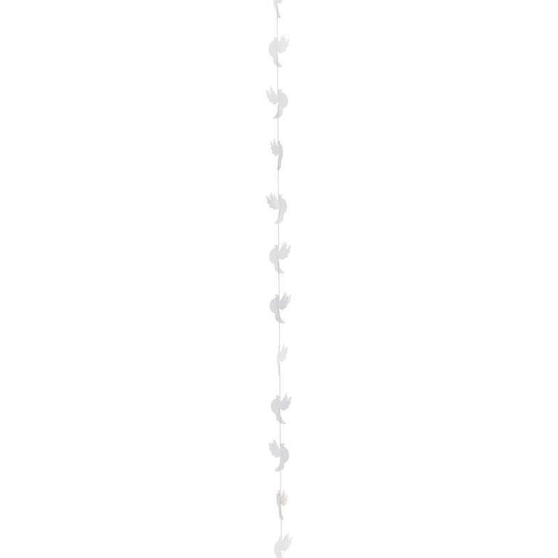 Girlande mit weißen Papiertauben