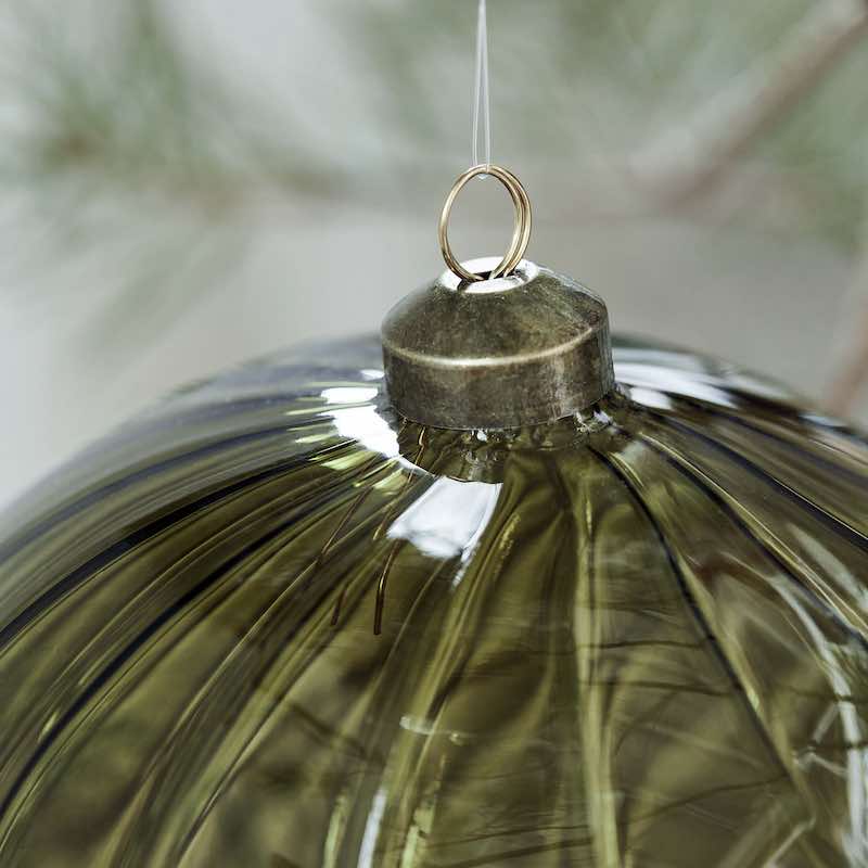 grüne Glaskugel Ornament zur Weihnachtsdeko
