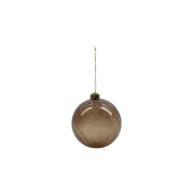Glaskugel mit Wirbeldesign als Weihnachtsschmuck