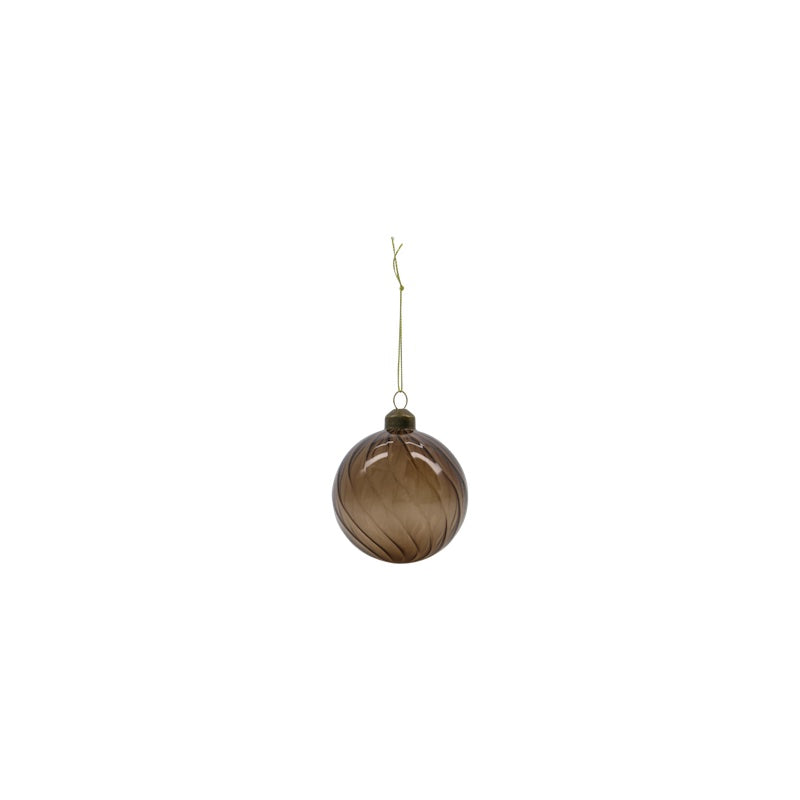 Glaskugel mit Wirbeldesign als Weihnachtsschmuck