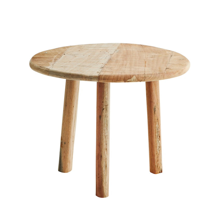 runder Coffee table aus recyceltem Holz in 2 Größen