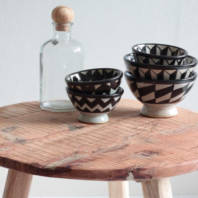 runder Coffee table aus recyceltem Holz in 2 Größen