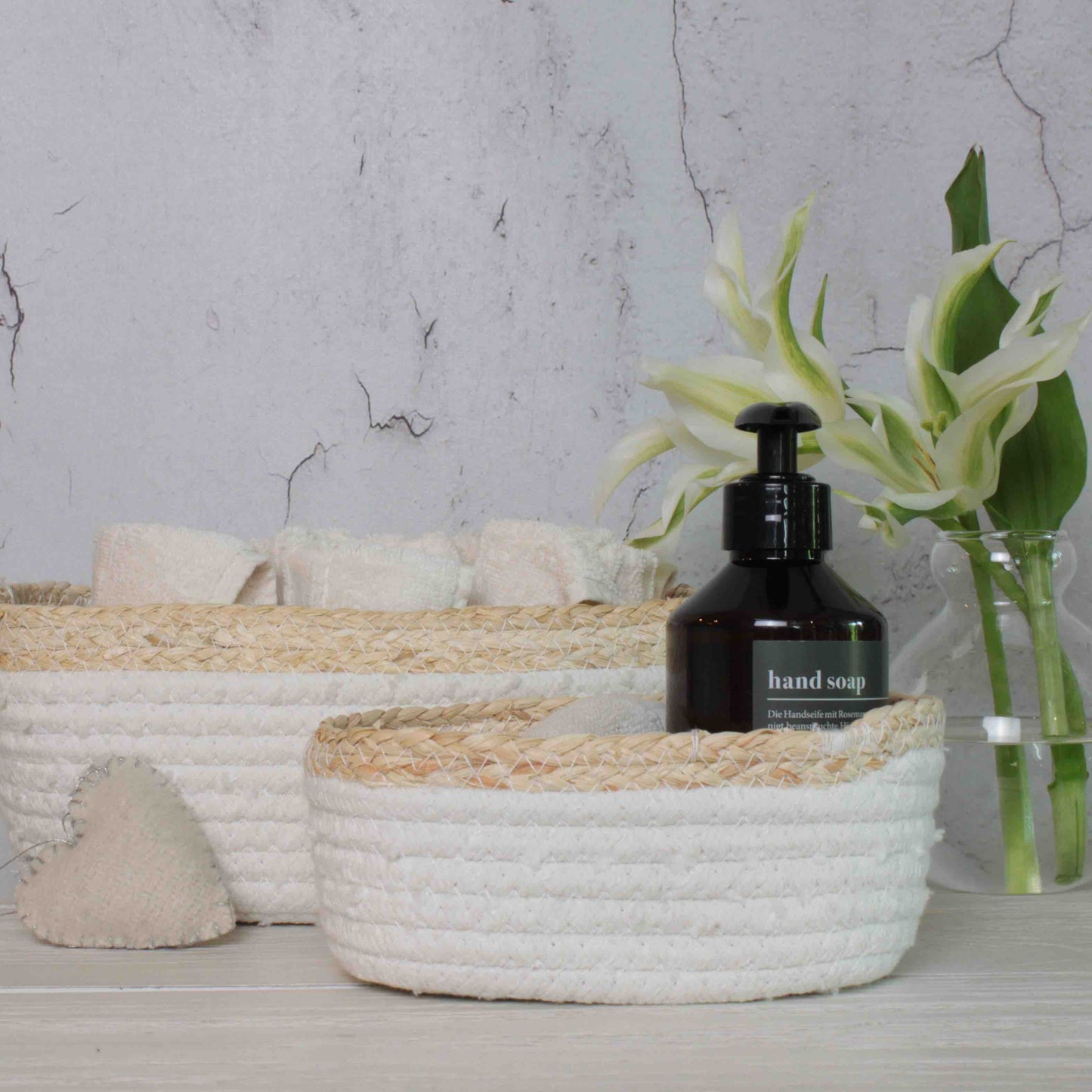 Home Society eckiger Korb Oliva