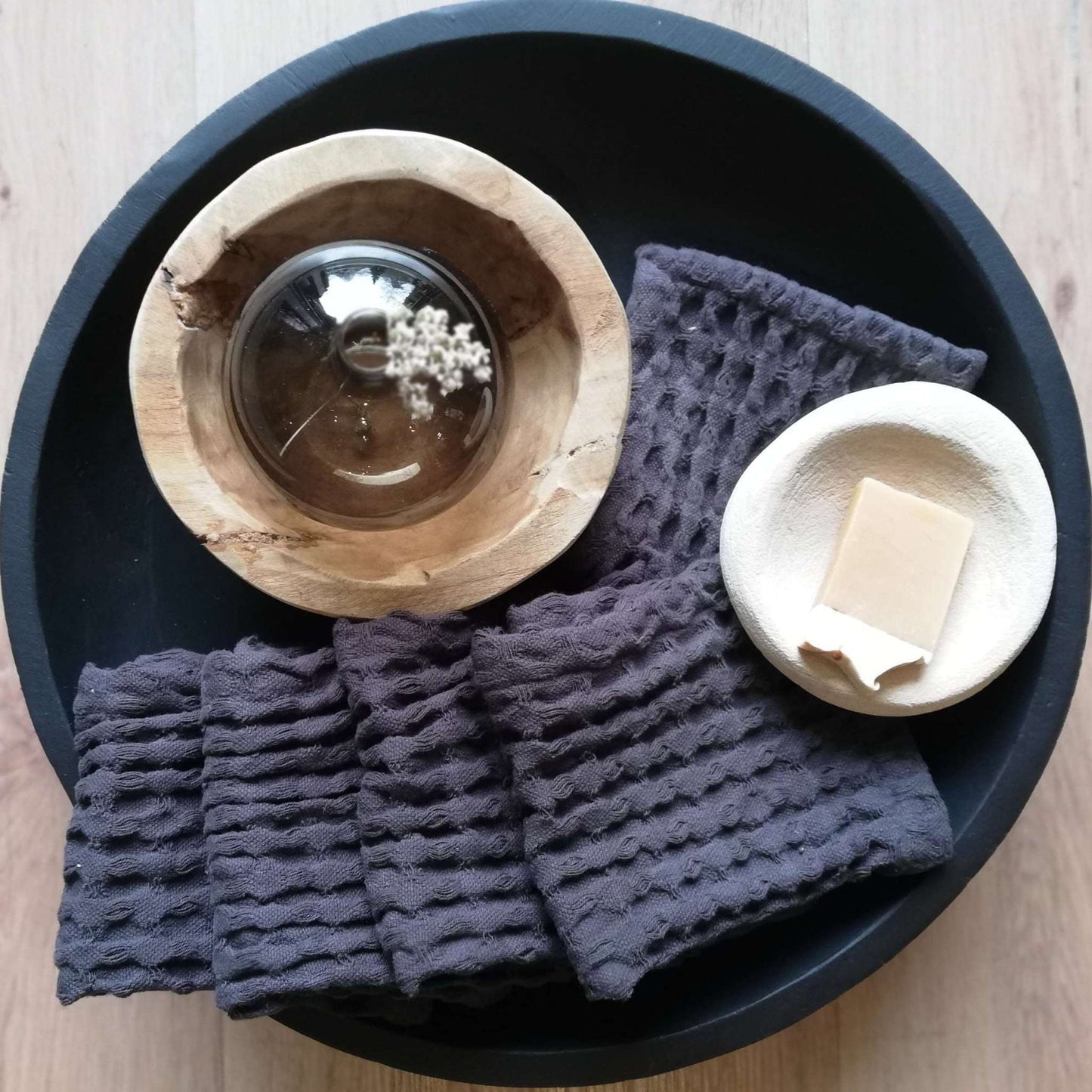 Gästehandtuch Waffelpiqué Baumwolle skandinavisch