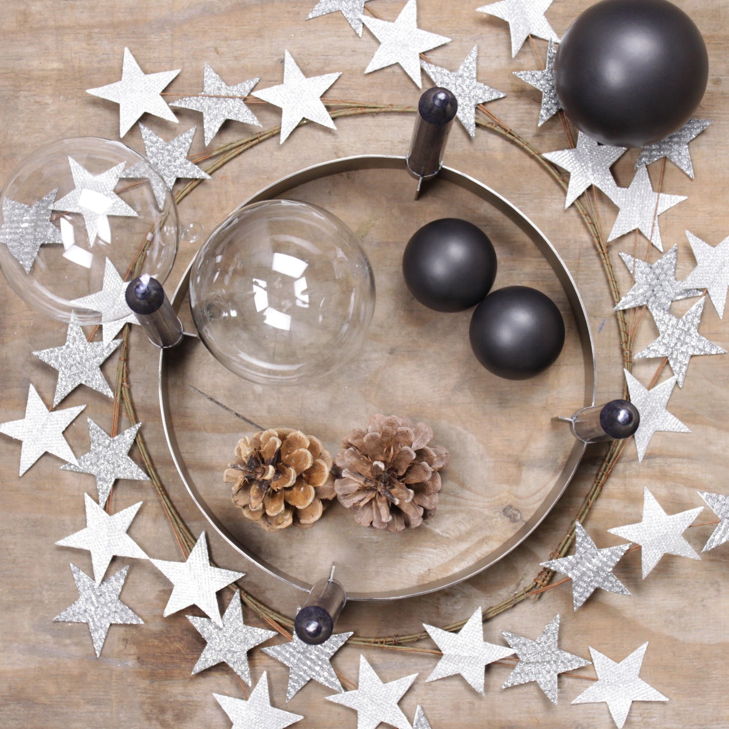 Adventskranz Eisen Puri House Doctor Kerzenhalter Puri Weihnachten, skandinavische Deko, monochrome-home Buxtehude