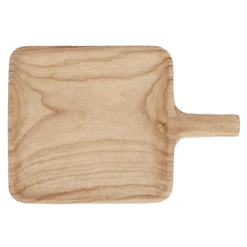 Madam Stoltz Serviertablett Holz rund bei monochrome-home