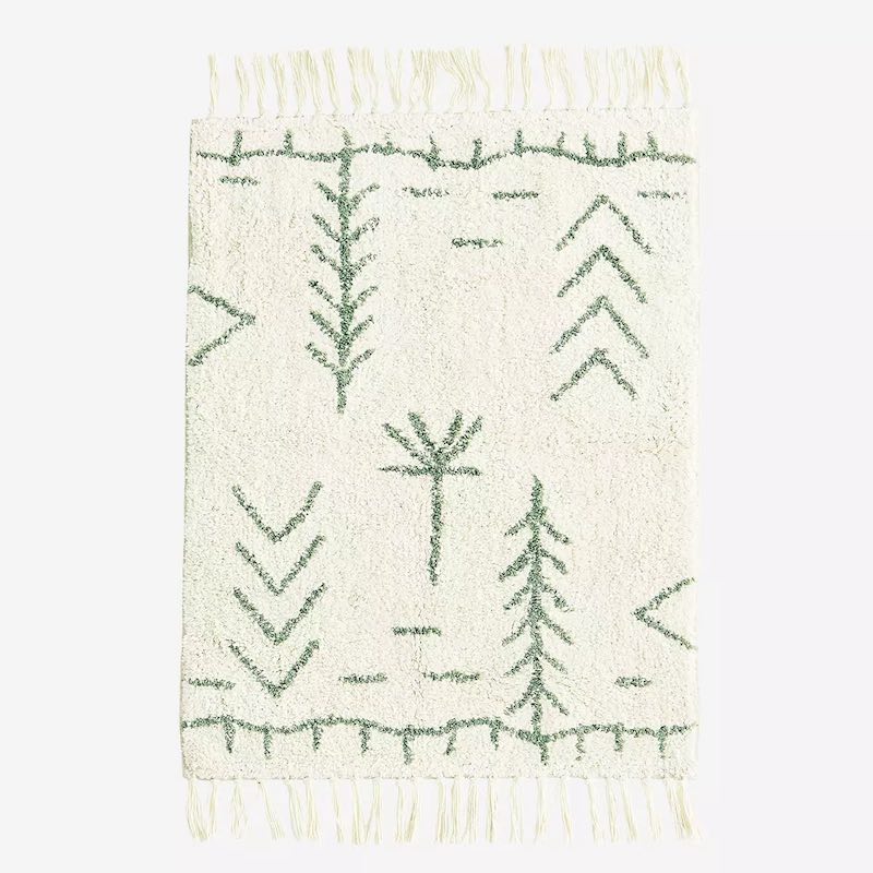 Badezimmerteppich aus Baumwolle im Boho-Stil