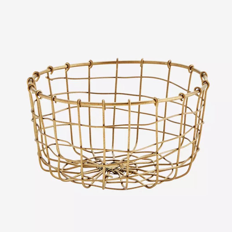 kleiner Drahtkorb in antik brass