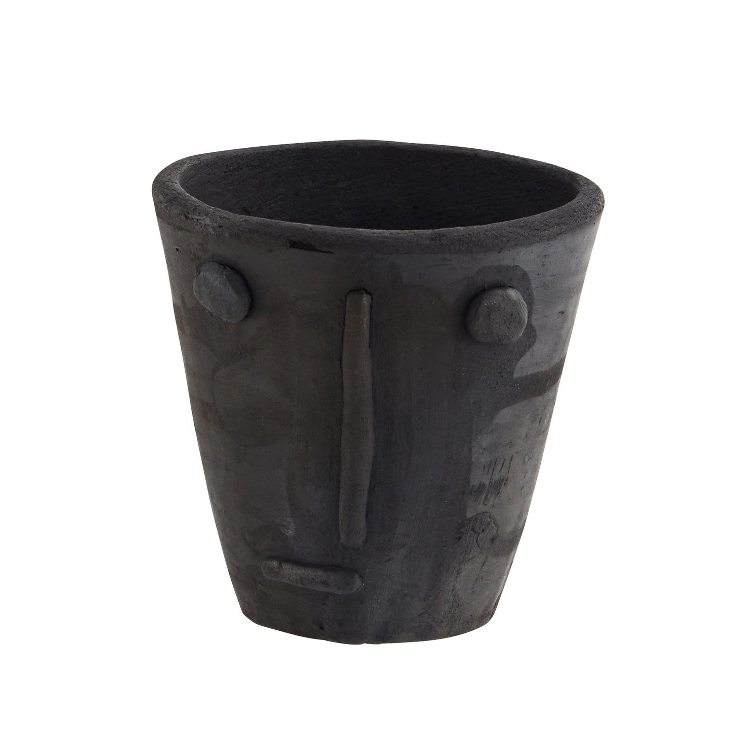 Blumentopf Tontopf Clay mit Gesicht von monochrome-home Buxtehude