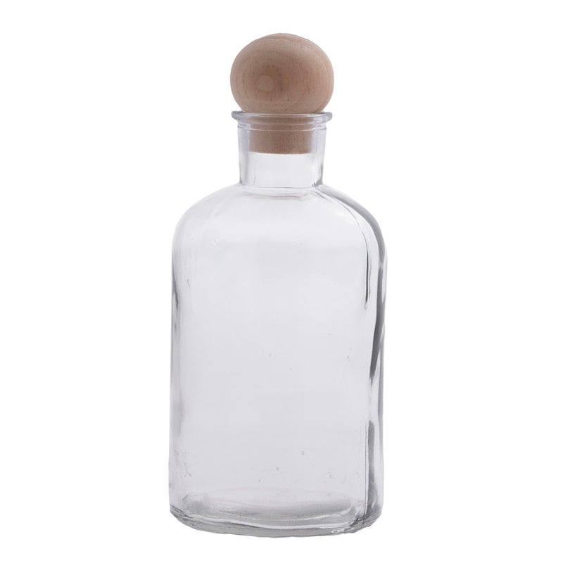 Glasflasche mit Holzkorken