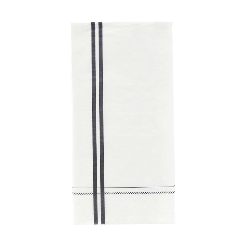 Papierserviette mit grauem Streifendesign