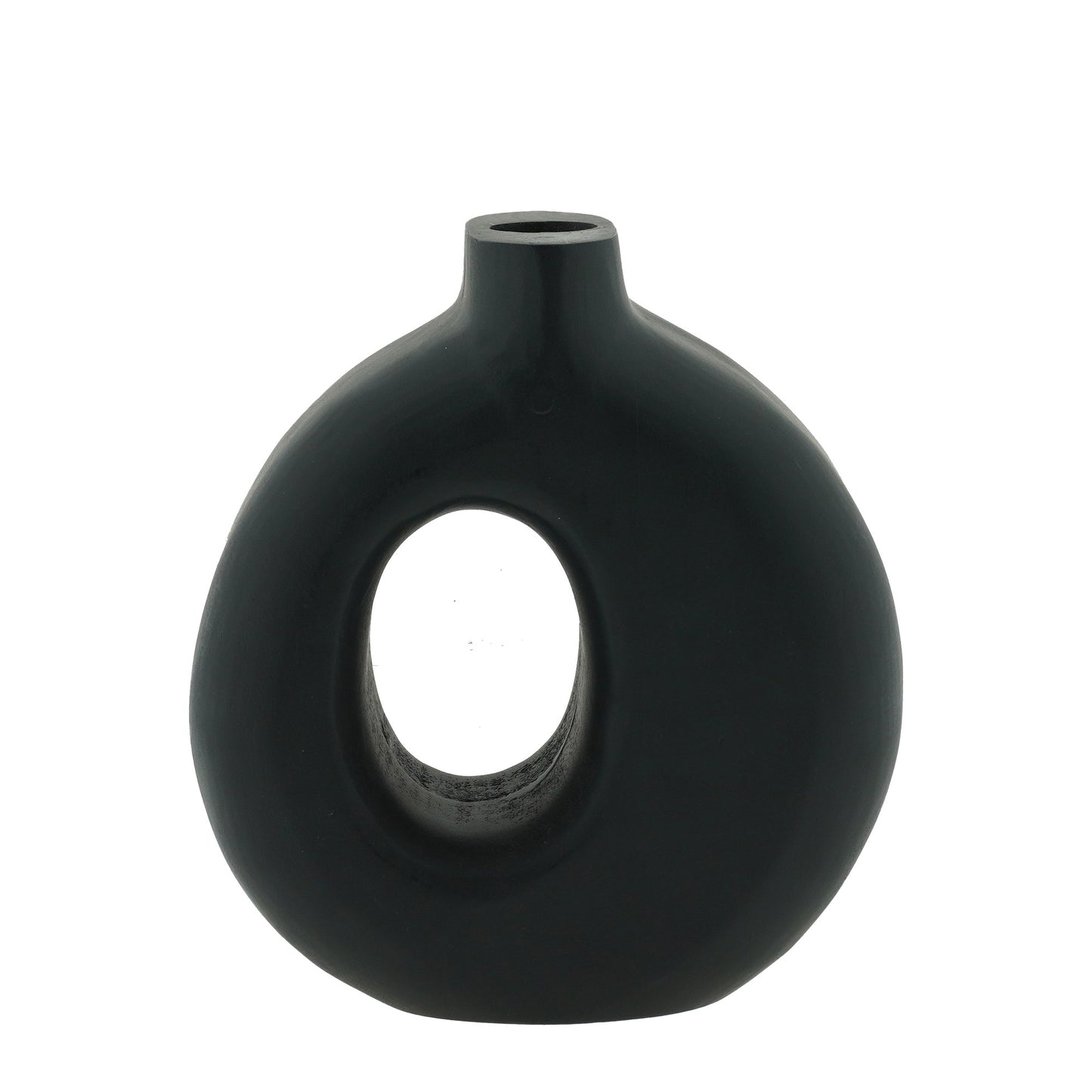 Home Society, Vase Maiza aus Holz in schwarz, monochrome-home Buxtehude