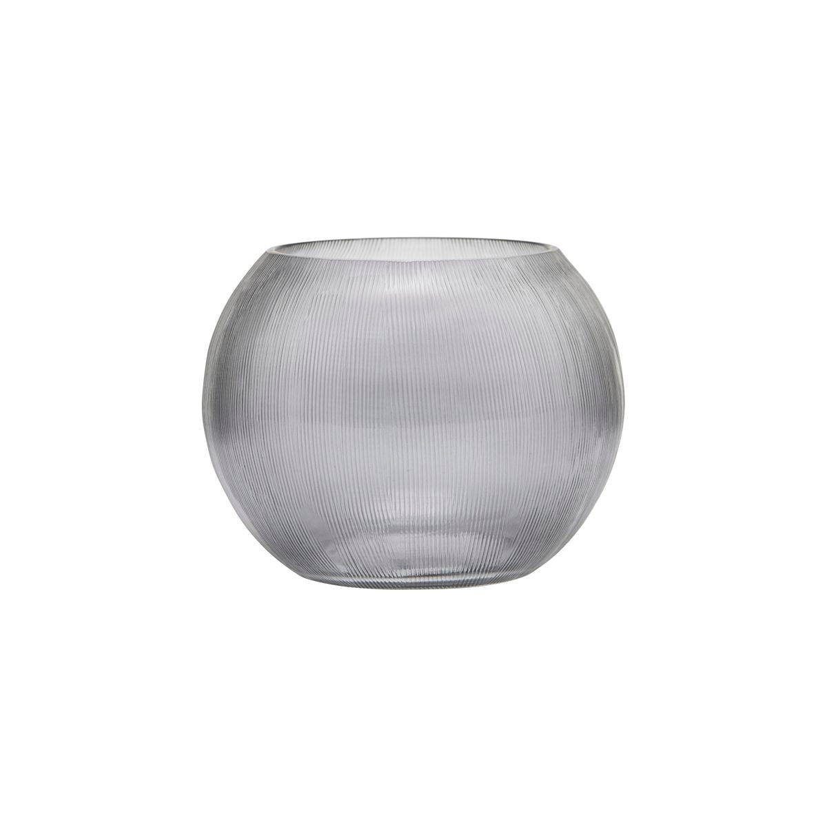 skandinavisches Teelichtglas Chub in grau