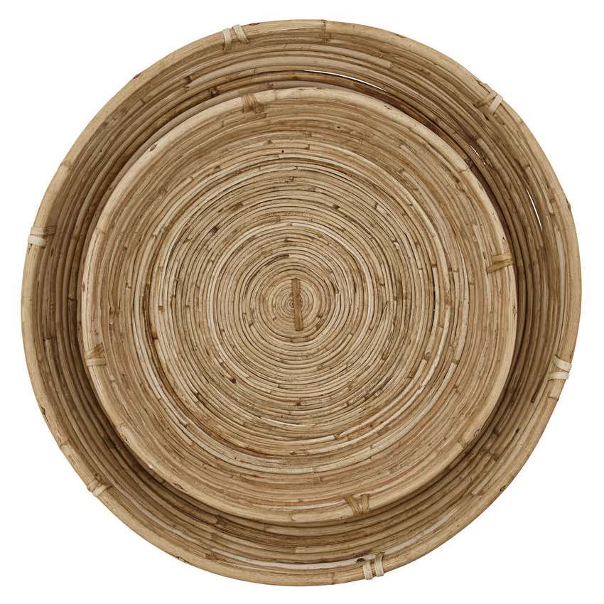 House Doctor, Tablett Chaka, Rattan, monochrome-home Buxtehude