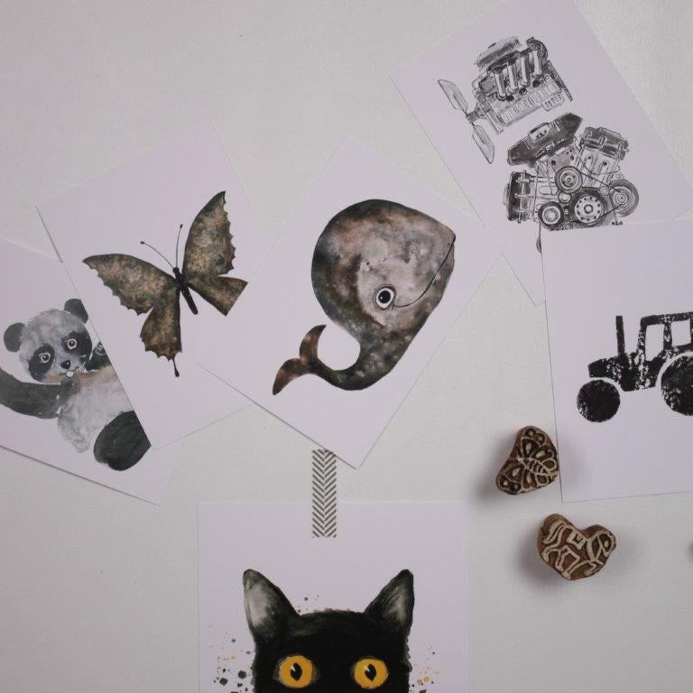 Kaverini Postkarte, monochrome-home Buxtehude