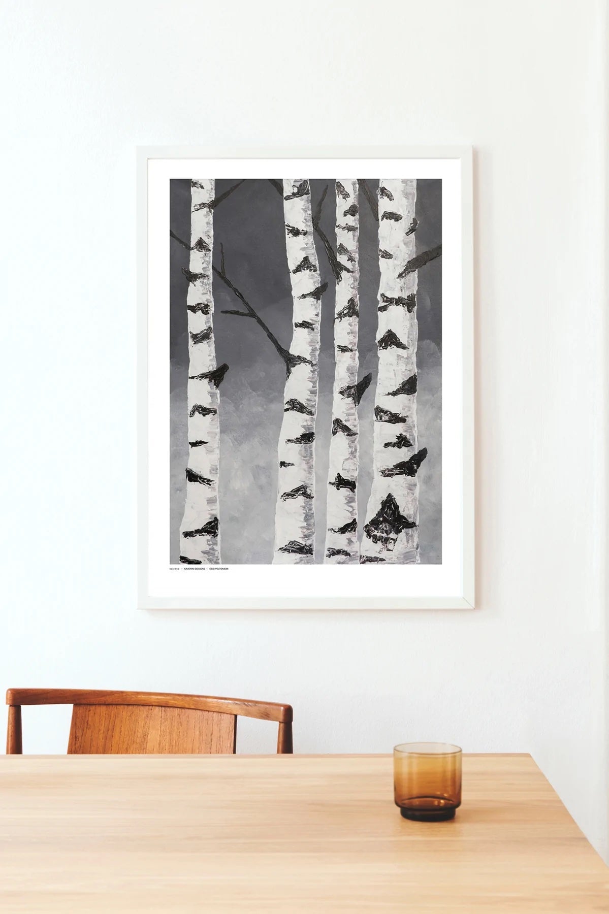 Poster Birken von Kaverini, monochrome-home Buxtehude