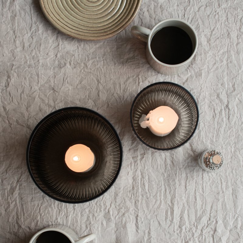 Glas Simple Stripe small braun DBKD