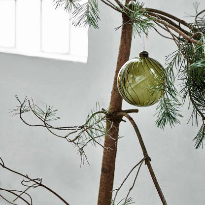 grüne Glaskugel Ornament zur Weihnachtsdeko
