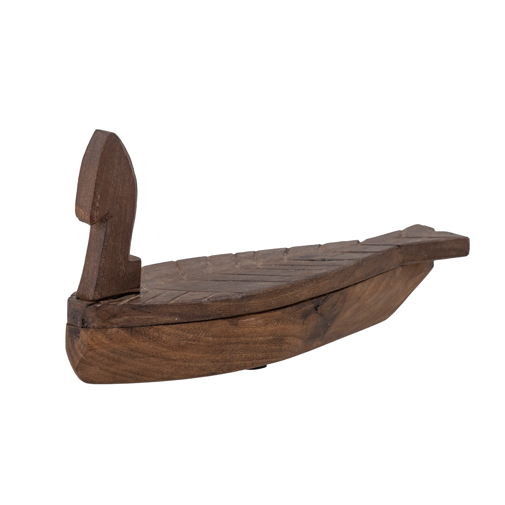 Holzbox mit verschiebbarem Deckel unmd 2 Fächern, in Form eines Vogels