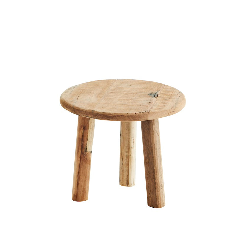 runder Coffee table aus recyceltem Holz in 2 Größen