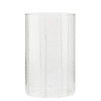 Teelichtglas mit einem feinen weißen Mustern 2 Größen