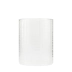 Teelichtglas mit einem feinen weißen Mustern 2 Größen
