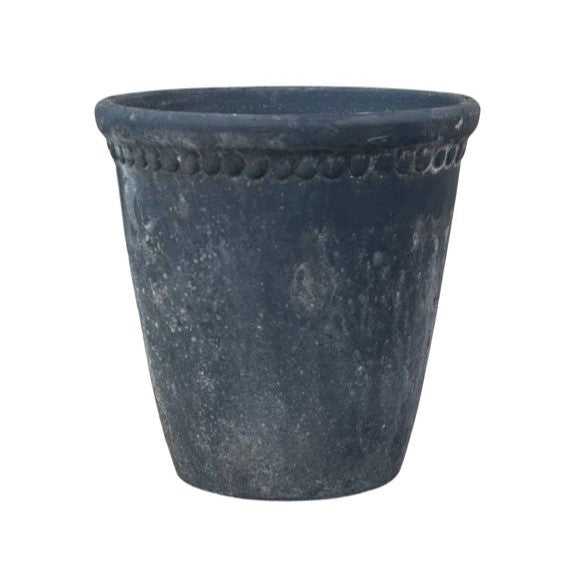Blumentopf schwarz Patina_monochromehome