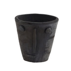 Blumentopf Tontopf Clay mit Gesicht von monochrome-home Buxtehude