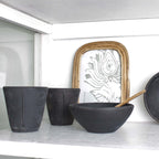 Blumentopf Tontopf Clay mit Gesicht von monochrome-home Buxtehude
