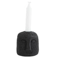 Madam Stoltz, Kerzenhalter Face imprint aus Steingut in 2 Farben, monochrome-home Buxtehude
