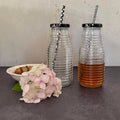 Nordal Trinkflasche mit Deckel und Trinkhalm