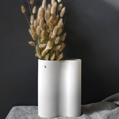 Storefactory, Bunn Vase Keramik weiß, monochrome-home Buxtehude