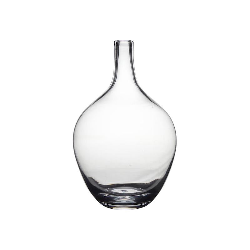 Blumenvase in Flaschenform aus Glas