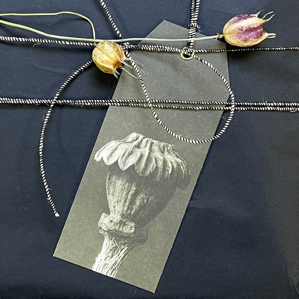 Geschenkanhänger Blossfeldt, Papaver Orientale Türkischer Mohn, monochrome-home Buxtehude