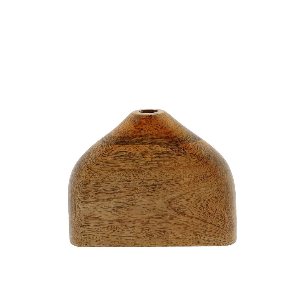 Home Society, Vase Kibibi Größe S aus Holz in braun, monochrome-home Buxtehude
