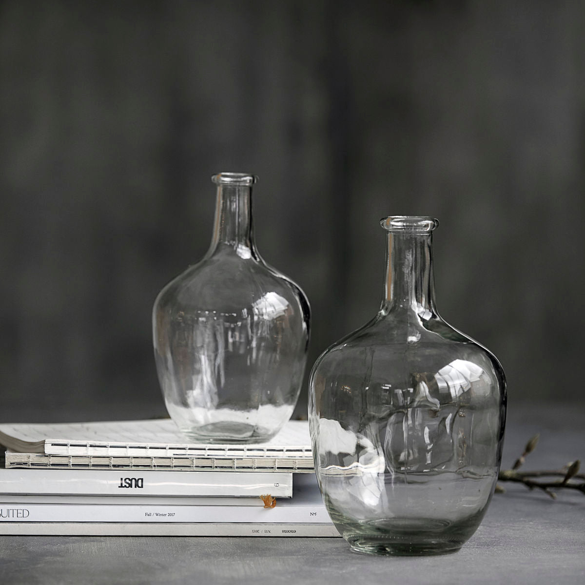 ‬House Doctor Dekoration Glasvase, Glasflasche, klar, skandinavische Deko, monochrome-home Buxtehude