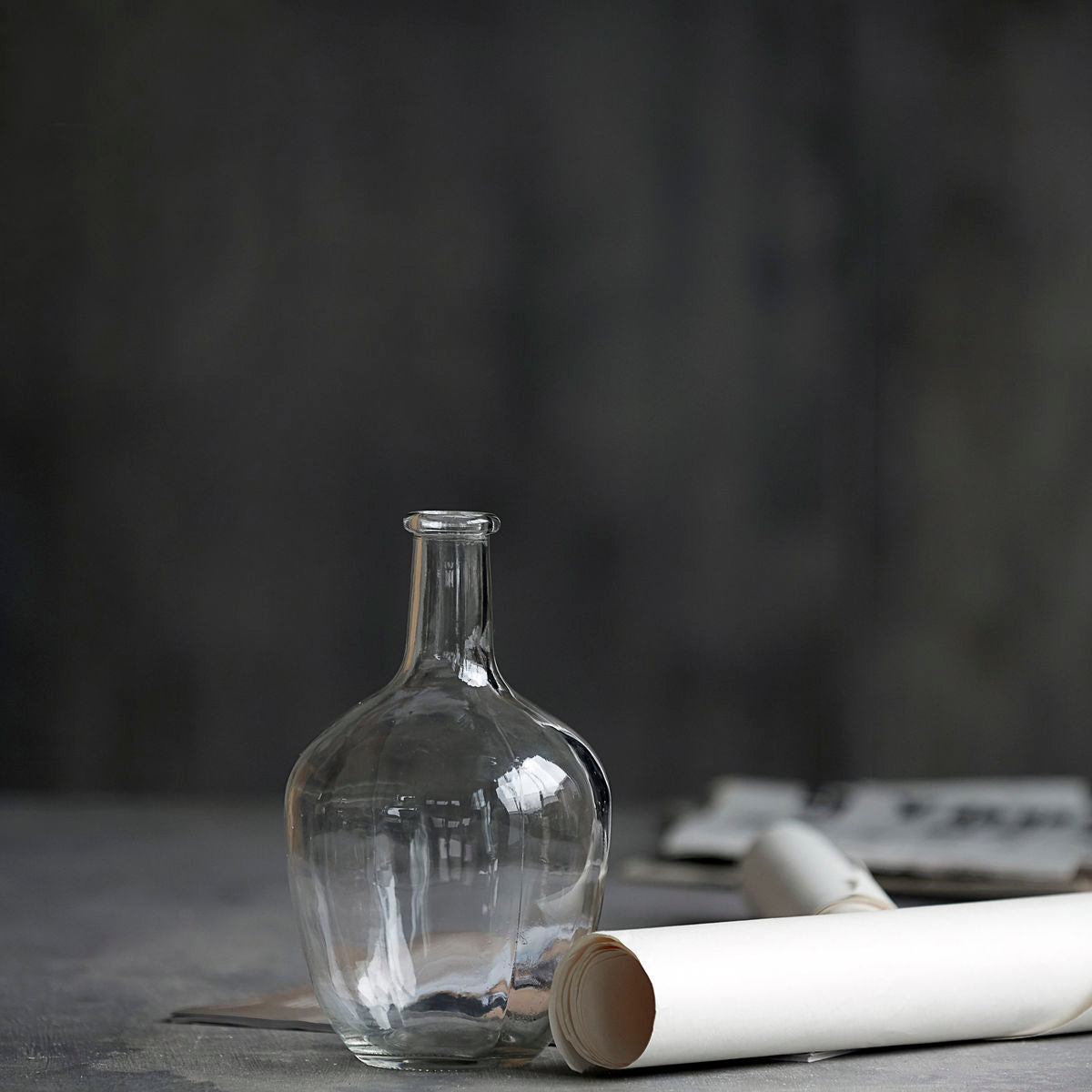 House Doctor Dekoration Glasvase, Glasflasche, klar, skandinavische Deko, monochrome-home Buxtehude