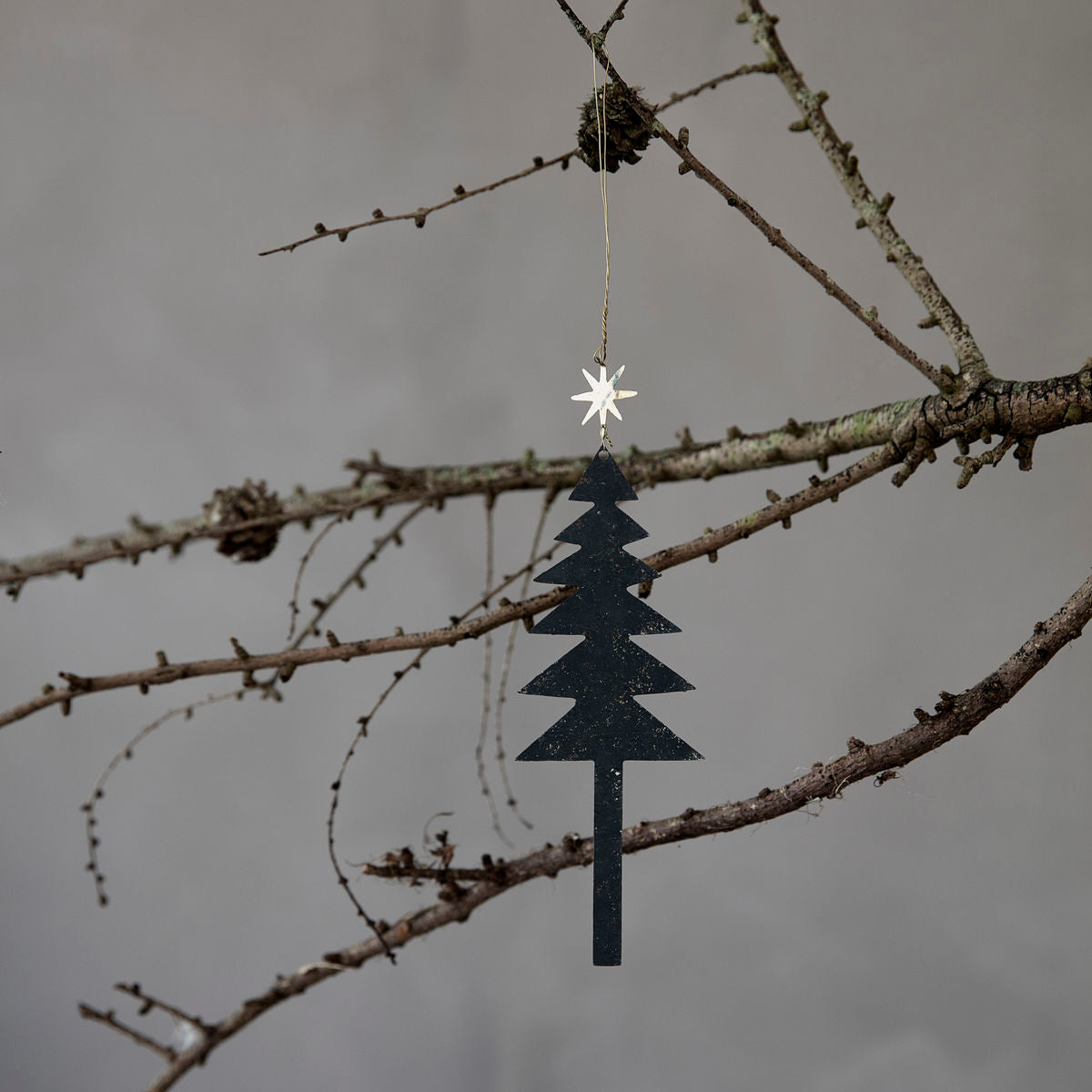 schwarze Anhänger Tree with Star