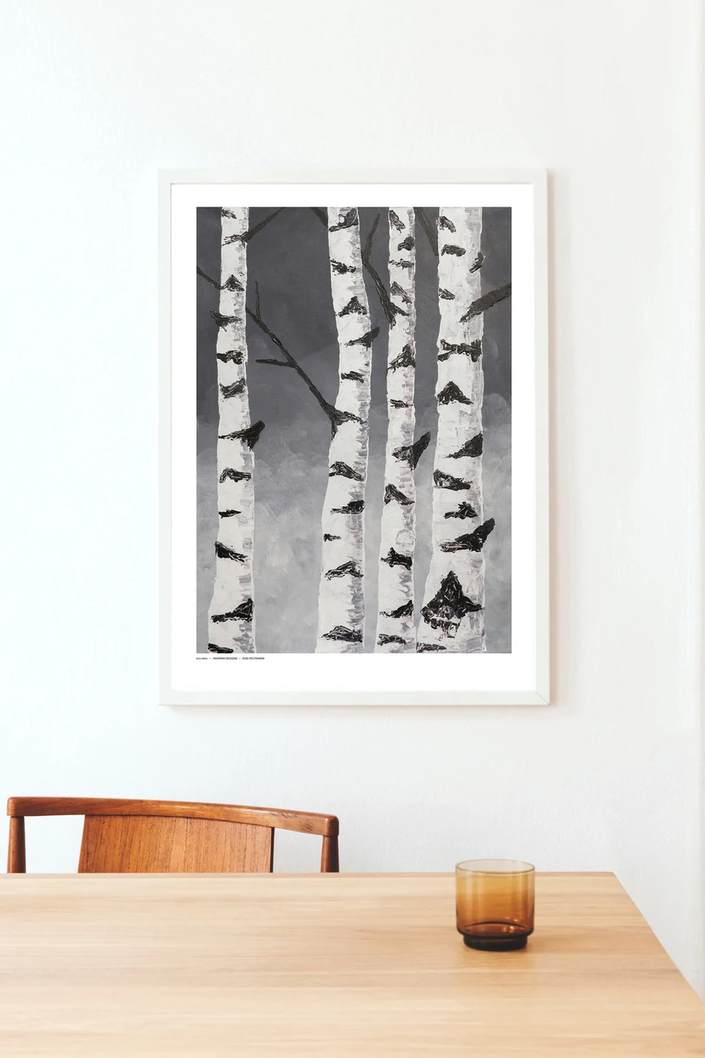 Poster Birken von Kaverini, monochrome-home Buxtehude