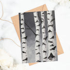 Kaverini Postkarte Birken, monochrome-home Buxtehude 
