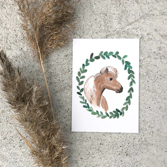 Kaverini Postkarte Pony, monochrome-home Buxtehude 
