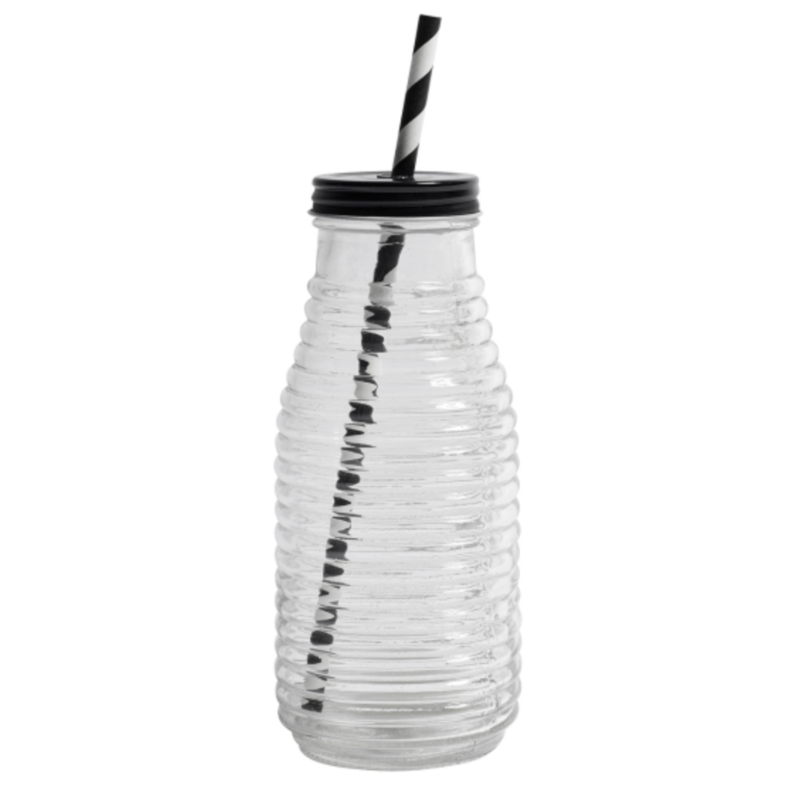Nordal Trinkflasche mit Deckel und Trinkhalm
