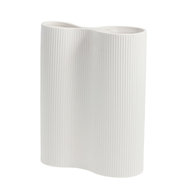 Storefactory, Bunn Vase Keramik weiß, monochrome-home Buxtehude