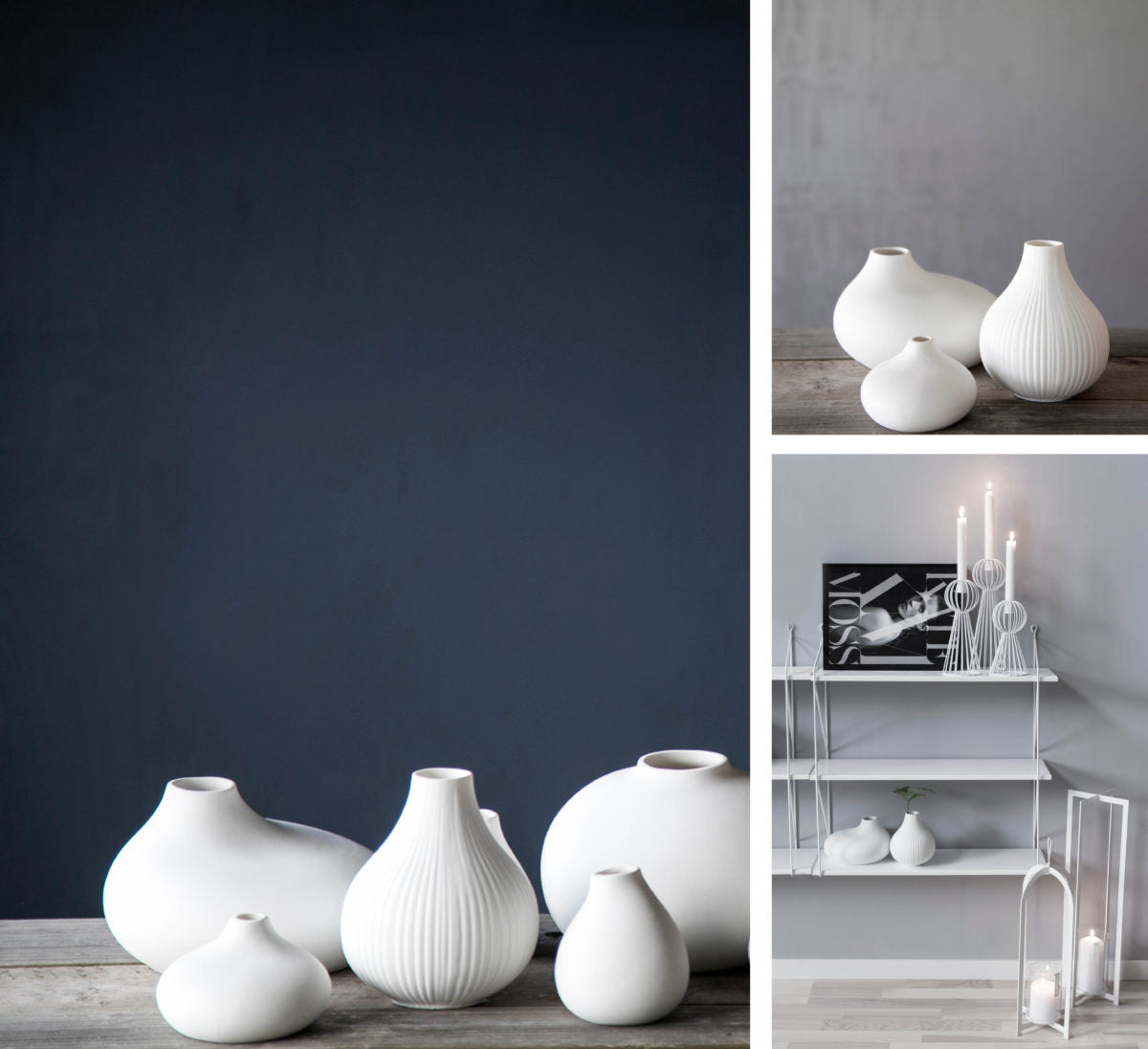 Storefactory Vase Källa Keramik flach, monochrome-home Buxtehude