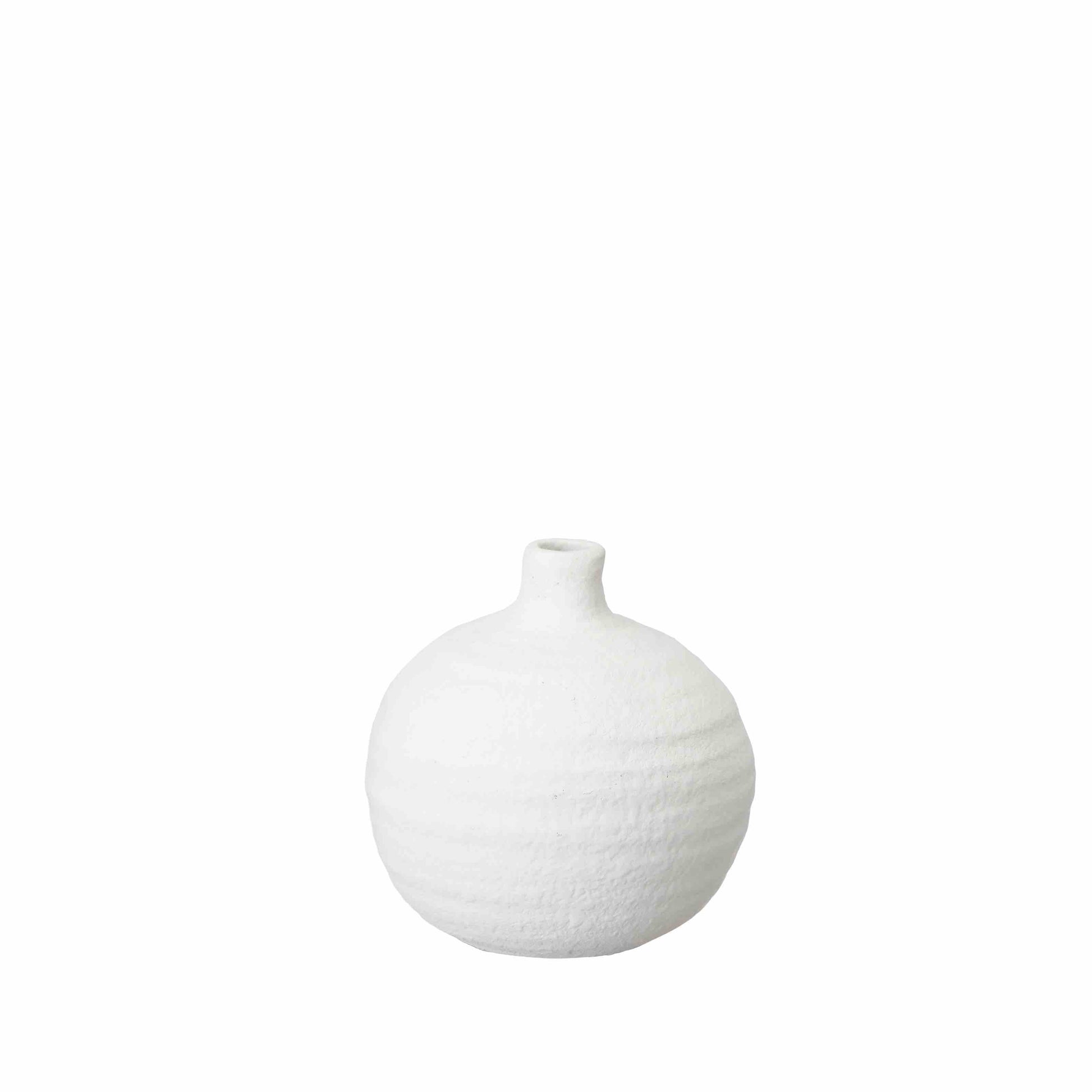 Keramikvase ALBA weiß mit matter Oberfläche, Wikholm Form, skandinavische Deko, monochrome-home Buxtehude 