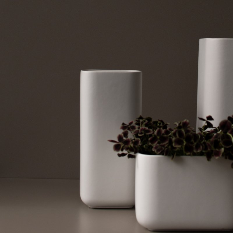 CUBE Vase weiß⎟monochrome-home – monochrome-home